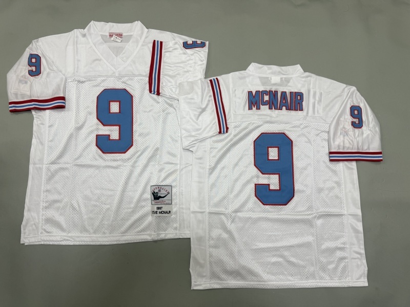 Men 2025 Tennessee Titans #9 Mcnair white Throwback Limited NFL Jersey style 001->indianapolis colts->NFL Jersey